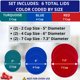 thumbnail image 2 of Tapas para Recipientes Klare Ware Pack de 6 470 ml‑1,65 L, 2 of 7