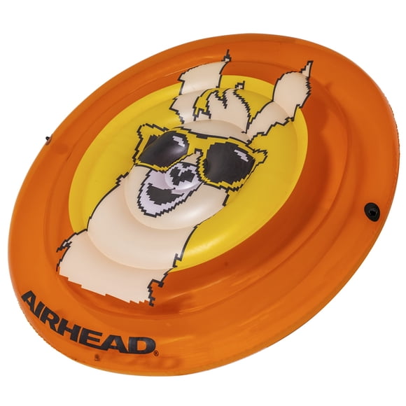 Flotador inflable para piscina AIRHEAD Llama pixelada 157 cm naranja
