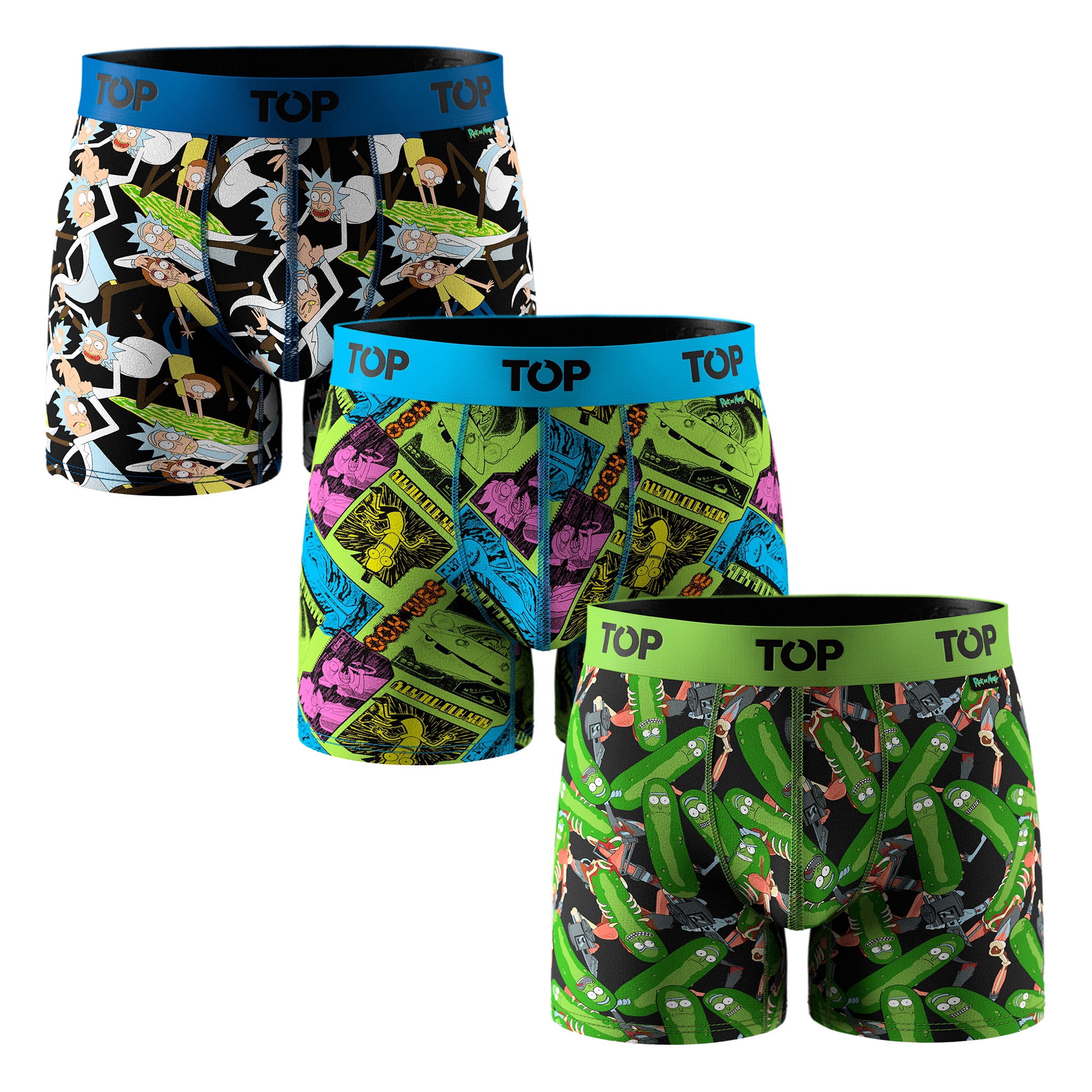 Bóxer Medio Algodón Pack 3 Rick And Morty C5 Top