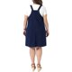 thumbnail image 3 of Vestido de Mezclilla con Tirantes Ajustables para Mujer de Talla Grande de Agnes Orinda, Estilo Universitario, Casual de Verano, Midi, con Bolsillos, 2X Azul Oscuro, 3 of 6