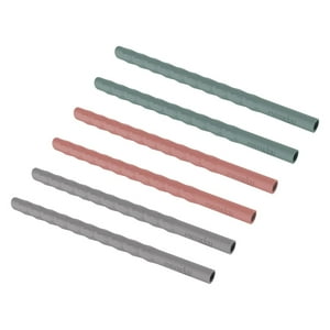 Everyday Baby - Pack De 6 Bombillas De Silicona - Gris, Rosado Y Verde