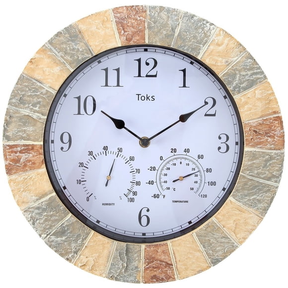 Reloj de pared Lily's Home con termómetro e higrómetro de 35 cm