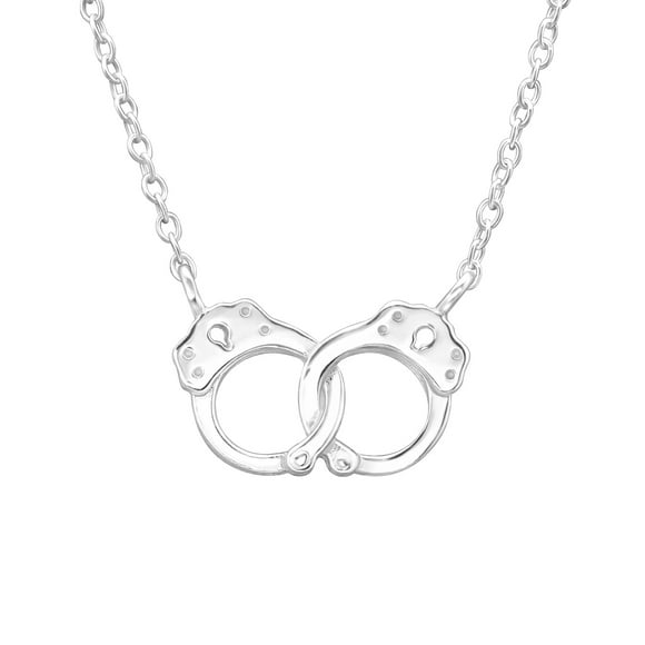 Collar De Esposas Plateado Plata 925