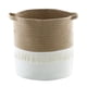 thumbnail image 2 of Cesta Para La Colada Cesta De Cuerda De Algodón De 13 X 12 Pulgadas Almacenamiento Tejido Con Asas Marrón, 2 of 6