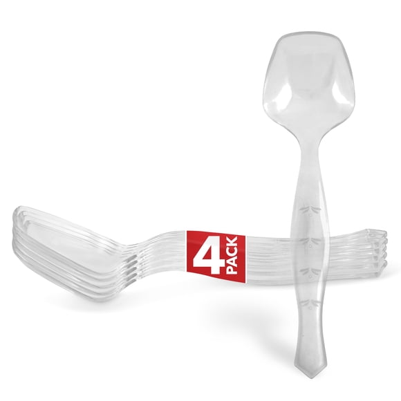 Cucharas Desechables Transparentes sin BPA – Pack de 4 – Stock Your Home