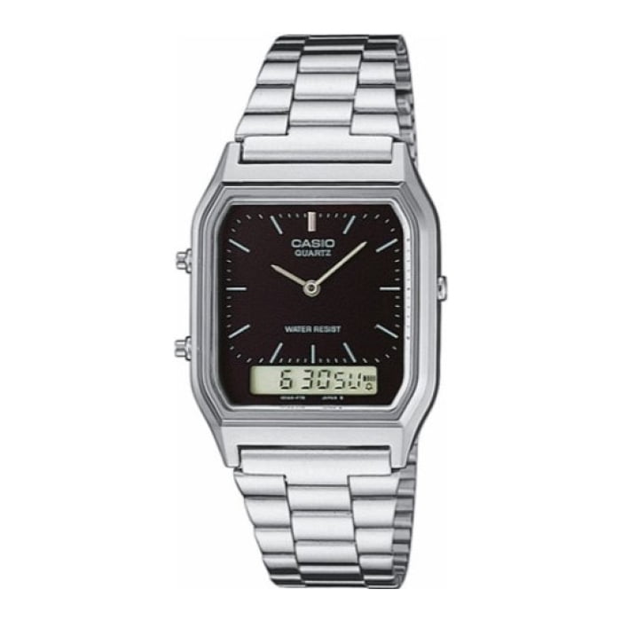Reloj Analogo-digital Plateado Casio Aq-230a-1d