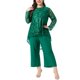thumbnail image 2 of Conjuntos de Halloween Agnes Orinda para Mujer Tallas Grandes 2 Piezas Blusa de Encaje Floral Bordado de Manga Larga, 2 of 6