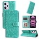 thumbnail image 5 of Funda tipo cartera FOXDOCK para Xiaomi Redmi Note 12 Pro 5G , diseño girasol en relieve, cuero PU, cierre magnético, soporte y tarjetero, 5 of 5