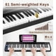 thumbnail image 2 of Teclado de piano plegable EYTSE de 61 teclas semiponderado negro, 2 of 3