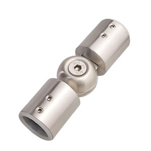 Magideal - Conector De Varilla Conector De Codo Con Bisagras Puerta De Vidrio De Baño Resistente Para Barras De Cortina De Ventana Salediza Con Tornillos Ángulo 25Mm Cepillado