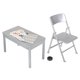 thumbnail image 2 of Mini silla y mesa plegables a escala 1/6 para figuras de acción de 12 "plateadas, 2 of 5