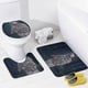thumbnail image 4 of Esta es la piel de un asesino Bella-theme 4-Piece Shower Curtain Set with Rugs, Waterproof Bathroom Decor Set Includes Bath Mat, U-Shaped Rug, Toilet Lid Cover and Curtain with Hooks, 4 of 6