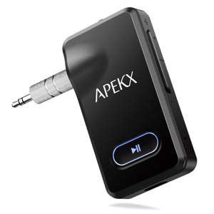 Adaptador Bluetooth Apekx Para Coche Con Receptor Auxiliar Inalámbrico De 3,5 Mm