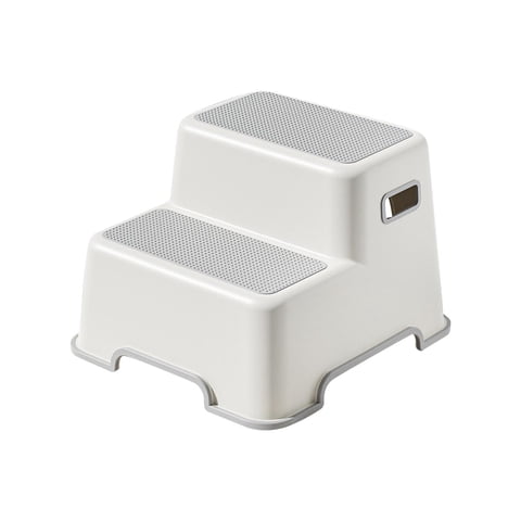 Magideal - Taburete Escalonado Para Niños Pequeños, Taburete Para Ir Al Baño, Taburete Escalonado, Estructura Trapezoidal Versátil Y Duradera, Taburete De Baño A Gris