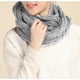 thumbnail image 3 of Bufanda de lana de dos círculos con cuello de punto para mujer, cálida y gruesa, para otoño e invierno., 3 of 8