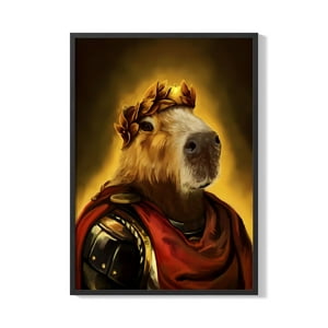 Creango - Cuadro Poster Enmarcado Capibara Emperador Decorativo