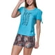 thumbnail image 1 of Pijama Corto Mujer Turquesa L, 1 of 3