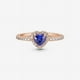 thumbnail image 5 of Anillo Pandora Corazón Elevado Azul Brillante Rosa Chapado En Oro 14k Talla 6, 5 of 6