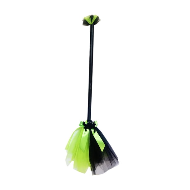 Adorno De Escobas De Halloween Para Manualidades, Ideal Para Fiestas Infantiles Con Temática De Mascarada, Color Verde