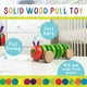 thumbnail image 2 of Pull Toy KIDS PREFERRED World of Eric Carle The Very Hungry Caterpillar Wooden, 2 of 6