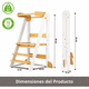 thumbnail image 3 of Torre de Aprendizaje Plegable en Madera con 3 Niveles de Altura, 3 of 4