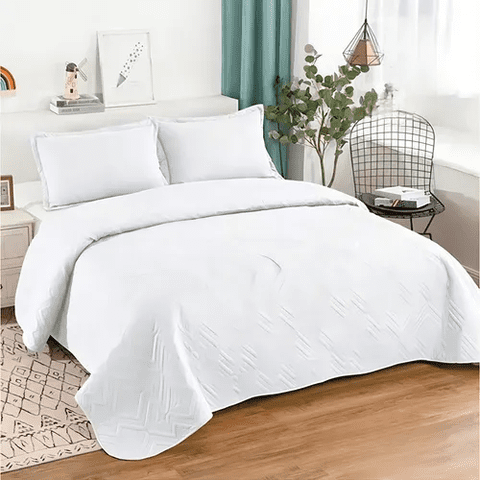 Genérico - Cubrecama Quilt Verano King Color Blanco