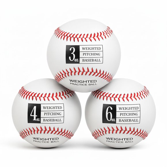 Bolas de béisbol Thorza 85 g‑170 g – Pack de 3 para entrenamiento