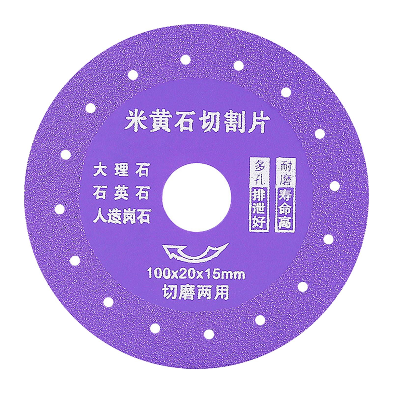 Magideal - Disco De Molienda De Corte De Mármol De Cerámica De 10cm, Accesorio De Hoja De , Piezas De Repuesto De Doble Cara Para Herramienta Rotativa, Ins