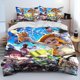 thumbnail image 1 of S-Splatoon Game Gamer Cartoon Comforter Bedding Set,Duvet Cover Bed Set Quilt Cover Pillowcase,Bedding Set Kids Bed Sheets, 1 of 5