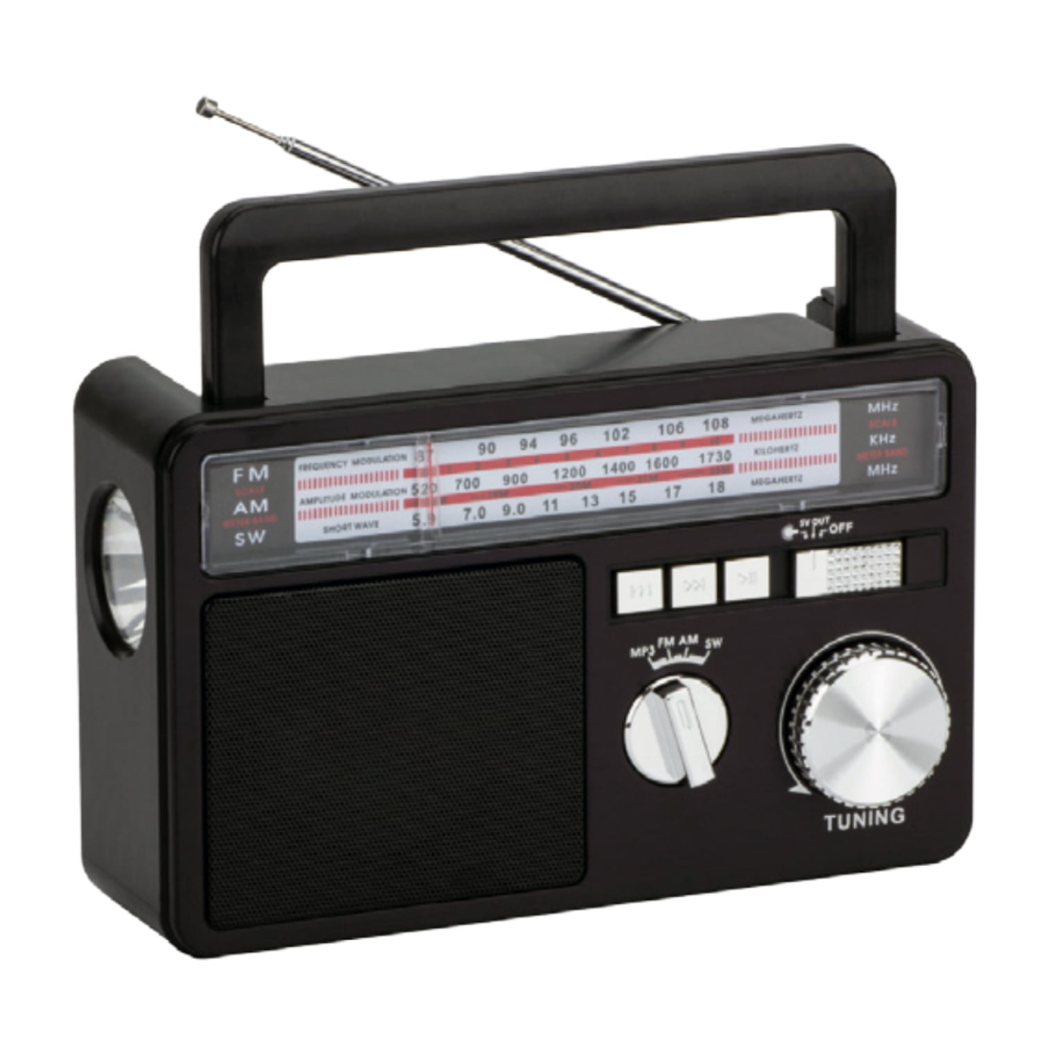 Tecnolab - Radio Am/fm/sw Con Panel Solar, Usb Y Linterna Led - Ps