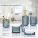 thumbnail image 3 of Juego de accesorios de baño Towoaafu Blue Glass, 5 piezas, 3 of 7