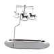 thumbnail image 1 of Portavelas Giratorio Con Bandeja Candelabro Para Dormitorio Aniversario Festivales Plata, 1 of 3