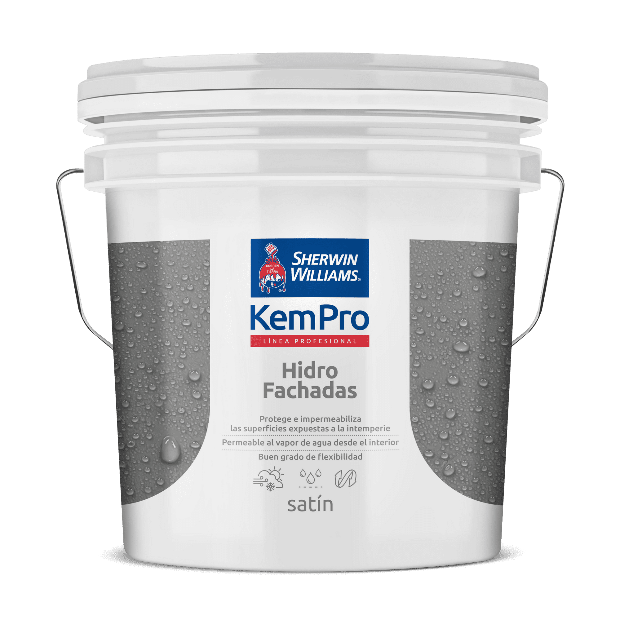 Sherwin Williams - Esmalte Al Agua Hidro Fachada Impermeabilizante Blanco
