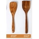 thumbnail image 4 of Juego de utensilios de cocina TEZZ, espátulas de madera de acacia natural, 2 piezas, 4 of 5