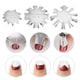 thumbnail image 2 of 3 recortadores de bordes para manicura, herramientas para manicura francesa, plantilla de metal para uñas acrílicas francesas., 2 of 8