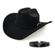 thumbnail image 1 of Sombrero Vaquero WOKNOW de Fieltro, Ala Ancha, Negro, Todo Estación, 1 of 6