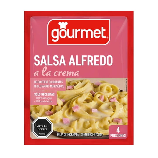Salsa Alfredo (4 Porciones) Sobre 41 g Gourmet