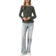 thumbnail image 2 of INSPIRE CHIC Blusa Jacquard para Mujer Cuello Barco Manga Larga Otoño Top de Punto Transparente XL Verde Oscuro, 2 of 6