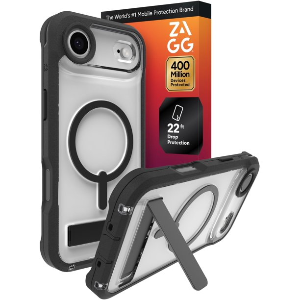 Funda para iPhone Air ZAGG Rainier Negra con Protección de Caídas de 7 m y MagSafe