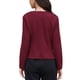 thumbnail image 3 of INSPIRE CHIC Blazer para el trabajo de oficina de mujeres, casual, de manga larga, abierto al frente, sin cuello, chaquetas de traje con bolsillos XS Burdeos, 3 of 6