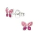 thumbnail image 1 of Aros Plata 925 Forma Mariposa Rosada, 1 of 2