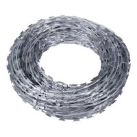 Metalfer - Concertina Galvanizada Con Candado (10 Mts) Plateado