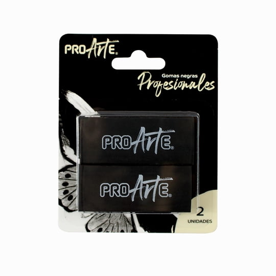 Blister Goma De Borrar Profesional Negra 2 Unidades Proarte