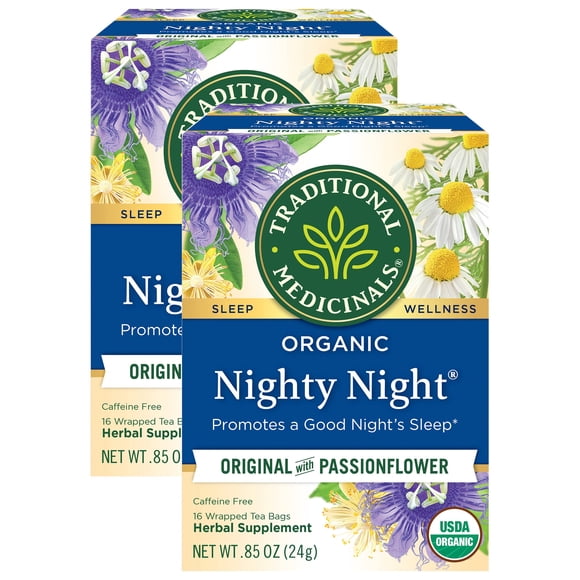 Té de hierbas Traditional Medicinals Nighty Night, paquete de 2 unidades, 25 ml