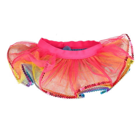 Tutú Arcoíris Build A Bear Con Lentejuelas Brillantes