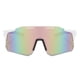 thumbnail image 4 of POLASUP GAFAS LENTES DE SOL Gafas de sol deportivas blancas con detalles rosas y lentes iridiscentes. Diseño moderno, protección UV 400. Ideales para ciclismo, running y actividades, 4 of 7
