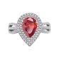 thumbnail image 1 of Anillos de Moissanita de 2 Quilates con Brazo Dividido Color D Claridad VVS1 Anillo de Compromiso en Forma de Pera Anillos de Promesa de Plata Esterlina 925 para Mujer Talla 5-9, 1 of 7