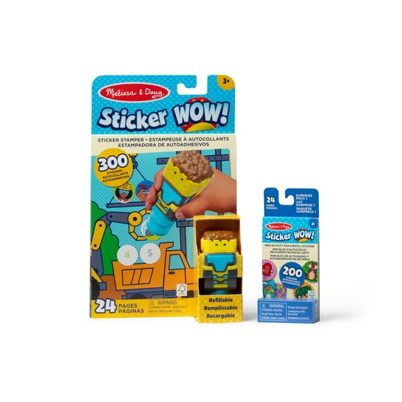 Pegatina ¡Guau! ™ Paquete de excavadoras Melissa & Doug, de 3 a 7 años