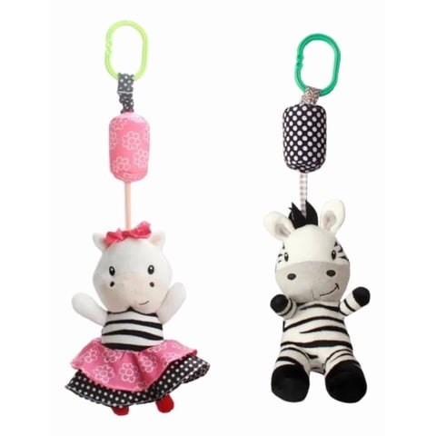 Genérico - Set 2 Sonajeros Juguete Sensorial Peluche Colgante Bebe Lau