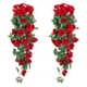 thumbnail image 1 of Guirnalda de rosas artificiales, T-Audace, 2 unidades, rosas colgantes artificiales, flores colgantes, 90 cm, rosas de plástico, decoración navideña, San Valentín, boda, jardín, manualidades, color ro, 1 of 5